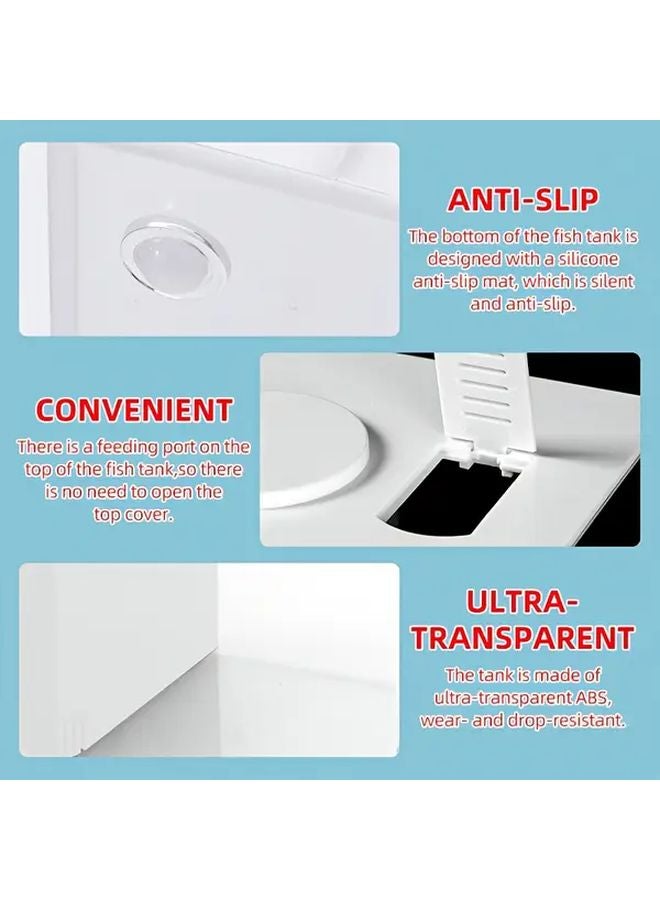 White Rectangular Aquarium With LED Color Changing Light Filter And Oxygen - Image 5