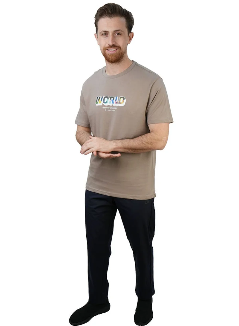 GIORDANO Men's Slim Fit Cotton Jersey Crew Neck Print Tee | WWS Graphic