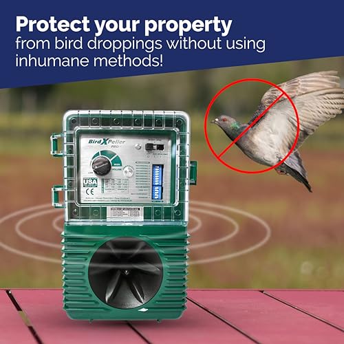 Bird-X Woodpecker PRO Electronic Bird Preventer, Sonic Decoy Device, Perfect for Woodpeckers and Sparrows, Covers up to 1 Acre, 3-5 kHz Frequency, 6" x 8.5" x 4" - Image 4
