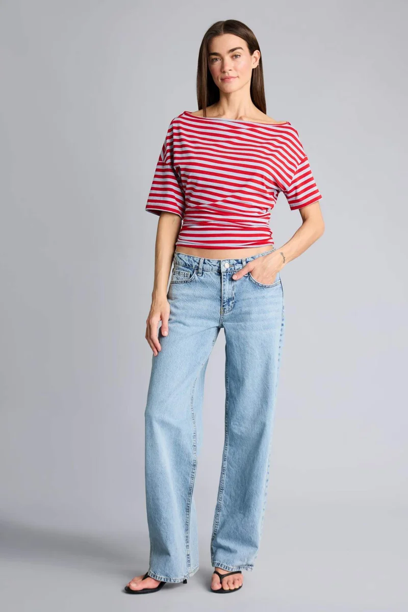 ديفاكتو 100% Cotton Low Waist Long Jeans