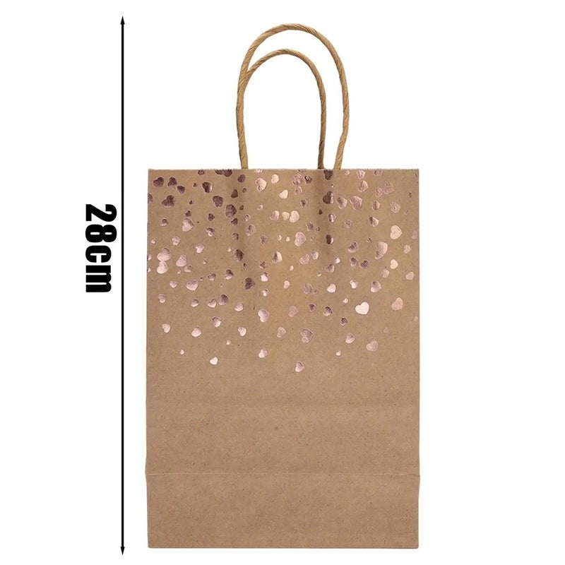 Valentine's Day Gift Packaging Bag Hot Stamping Heart-shaped Kraft Paper Handbag Birthday Wedding Christmas Decor Party Supplies - Image 2