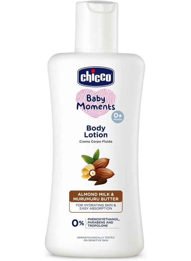 شيكو لوشن الجسم بيبي مومنتس من شيكو، تركيبة متقدمة جديدة مع مكونات طبيعية للترطيب اليومي، مناسب لبشرة الطفل المرطبة، خالي من الفينوكسي إيثانول والبارابين (100 مل) - Image 1