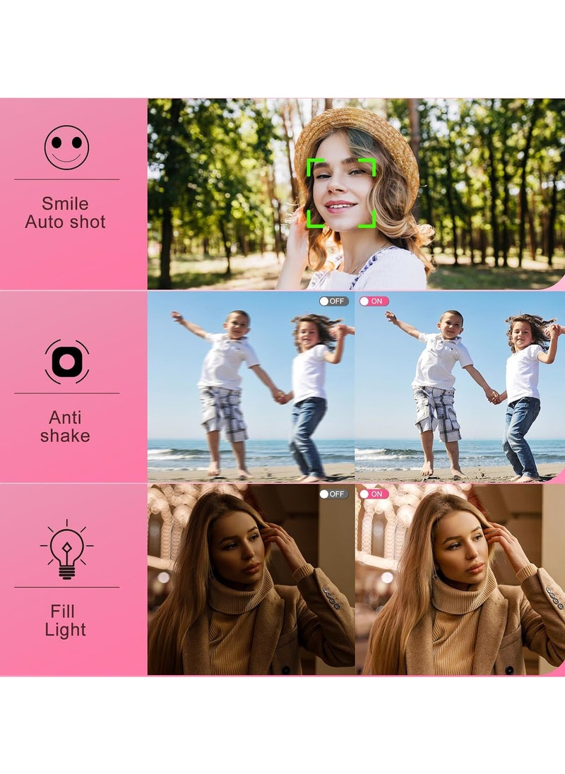 Generic Digital Camera Dual Screen Kids Camera 4K 48MP with Autofocus & 16X Zoom, Internal Battery, 64GB SD Card Included | Portable Selfie Camera for Teens Children, Starter Vlogging Cameras  - Image 5
