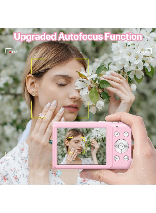 Digital Camera, 4K Vlogging Camera for YouTube Autofocus 48MP UHD Cameras for Photography with Anti-Shake, 16X Digital Zoom Point and Shoot Digital Camera with 32GB Card for Teens Adult Beginner - Image 3