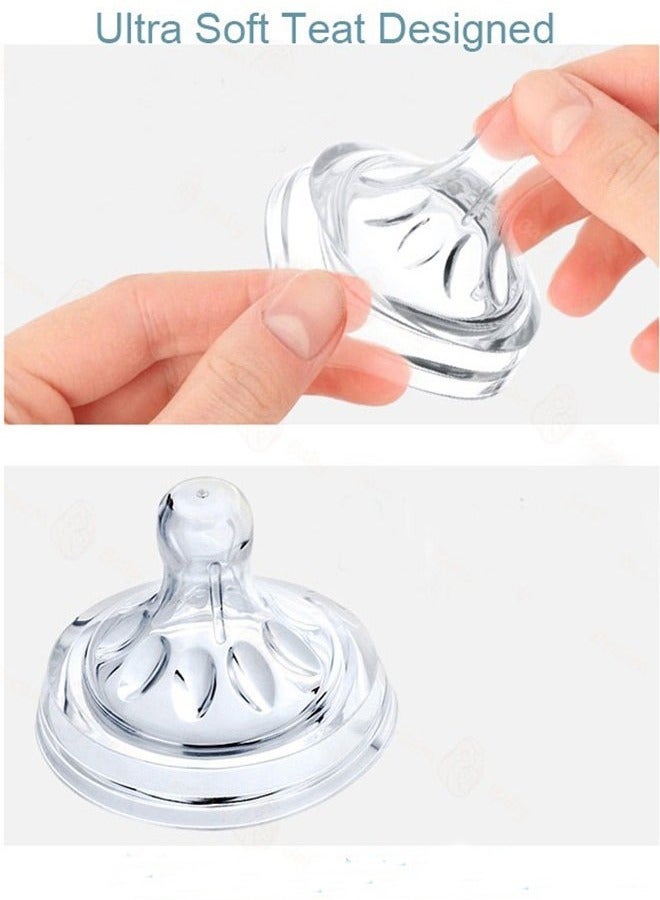 bbet Pack Of 4 Natural Feeding Bottle Nipple 3 Months+,Compitable with Avent's bottle - Image 2