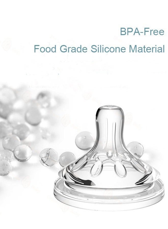 bbet Pack Of 4 Natural Feeding Bottle Nipple 3 Months+,Compitable with Avent's bottle - Image 5