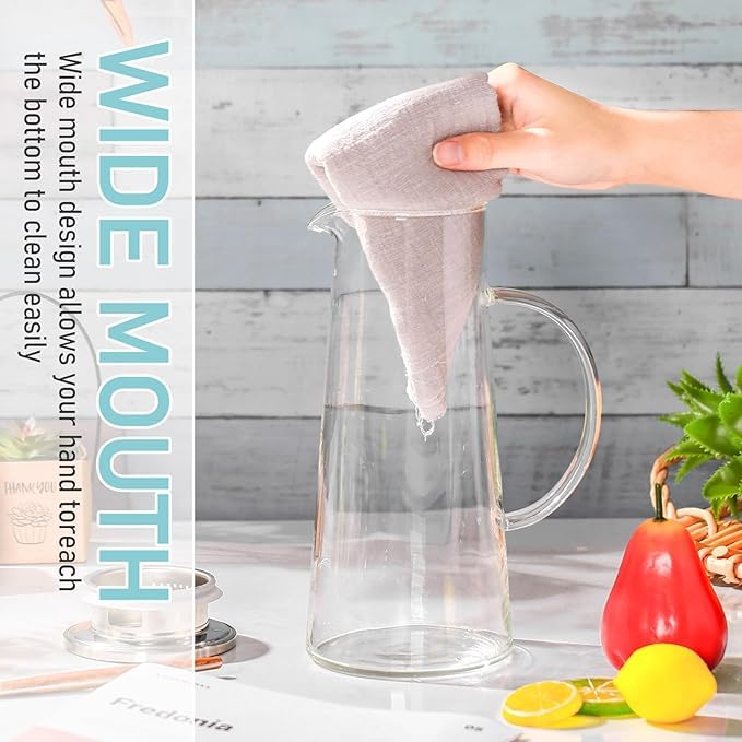 bellemax Premium Water and Juice Glasses Set of 6 and Borosilicate Glass Jug Set Combo,(6 PC Glasses 300ML and 1 Water Jug 1.8 Liter), Transparent, Glass and Jug Set for Dining Table (Traditional- B) - Image 4