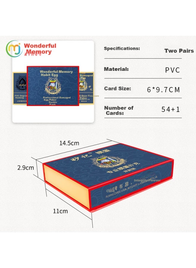 Wonderful Notes Miaoji Guandan Special Poker Cards Pvc Waterproof Frosted Guandan Competition 6 Pairs (double Pair Gift Box) Mj8507 - Image 4