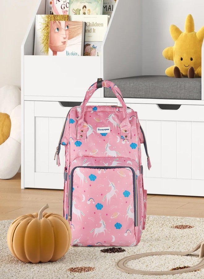 ELEMENOPEEE Premium Baby Diaper Bag for Mothers | Spacious Waterproof Backpack with Multiple Pockets for Easy Organization | Stylish and Durable (Unicorn Pink) - Image 3