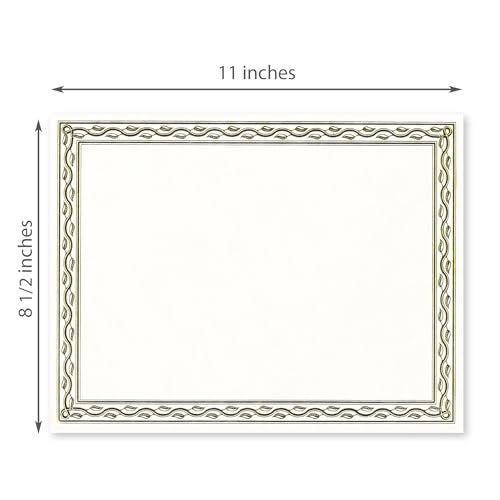 Geographics Serpentine Gold Foil Certificates – 8.5" x 11", 12 per Pack – Premium Inkjet & Laser Printable Parchment Paper Awards & Diplomas - Image 3