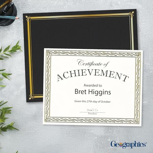 Geographics Serpentine Gold Foil Certificates – 8.5" x 11", 12 per Pack – Premium Inkjet & Laser Printable Parchment Paper Awards & Diplomas - Image 4