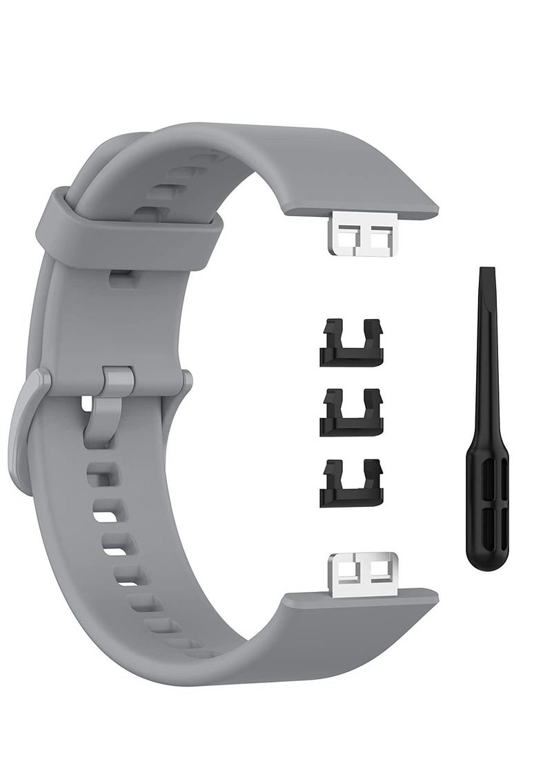 Soft Silicone Replacement Strap For Huawei Watch Fit grey