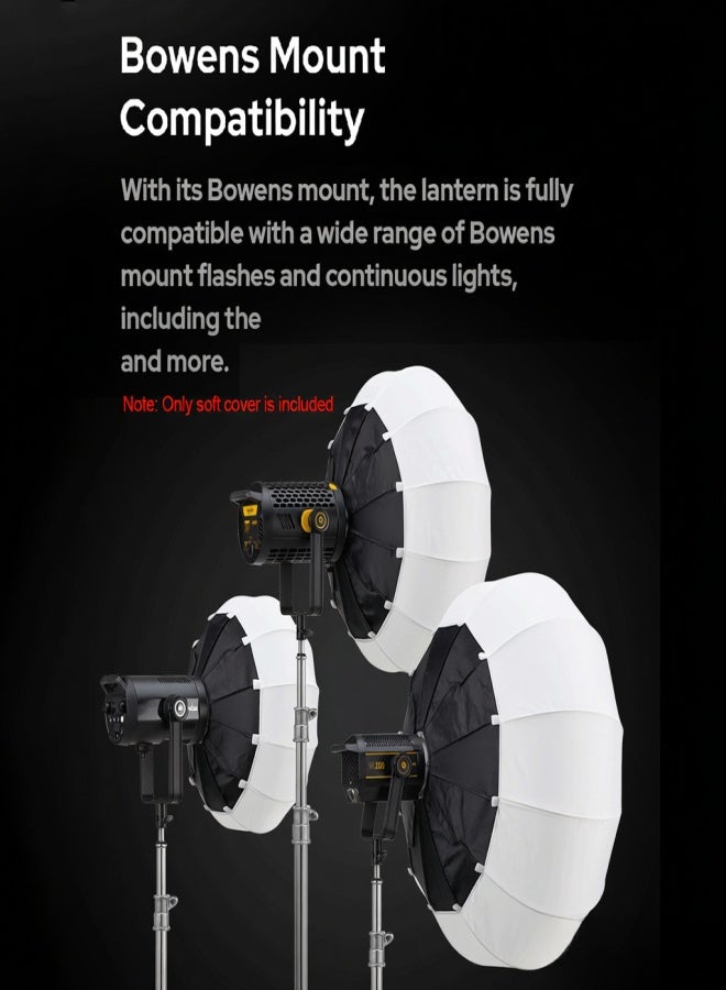 Godox CS-65T 65cm/25.6in Quick Release Lantern Softbox Professional Foldable Softbox with Standard Bowen Mount for Photography Studio Photography Portrait Live Stream - Image 5