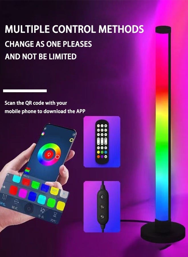 لغرفة LED مصباح زاوية-RGB إضاءة ألعاب المعيشة، مصباح أرضي بقدرة 10 واط متغير الألوان مع تطبيق للتحكم عن بعد، مزامنة مع الموسيقى، مؤقت خافت للفت للضوء، مناسب لغرفة النوم و غرفة الألعاب. - Image 1