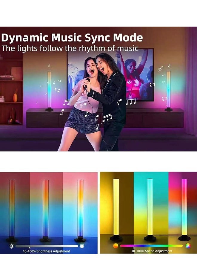 لغرفة LED مصباح زاوية-RGB إضاءة ألعاب المعيشة، مصباح أرضي بقدرة 10 واط متغير الألوان مع تطبيق للتحكم عن بعد، مزامنة مع الموسيقى، مؤقت خافت للفت للضوء، مناسب لغرفة النوم و غرفة الألعاب. - Image 2