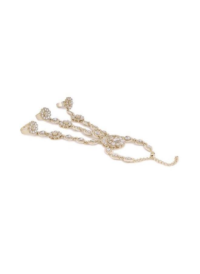 Priyaasi Elegant Women Brass Bracelet with pattern and secured with S-Hook closure and styled in ideal for Ethnic moments — a must-have for your statement wardrobe.  - Image 4
