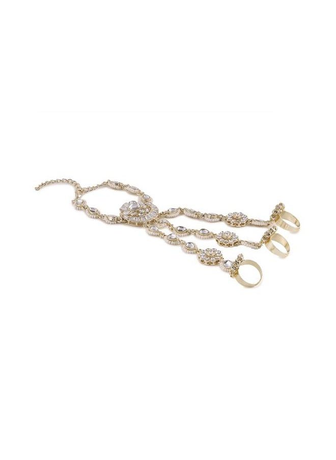 Priyaasi Elegant Women Brass Bracelet with pattern and secured with S-Hook closure and styled in ideal for Ethnic moments — a must-have for your statement wardrobe.  - Image 3
