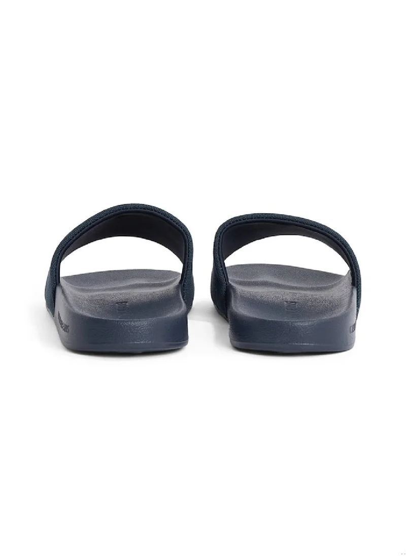Calvin Klein Jeans Men's Monogram Slides - Cotton, Blue