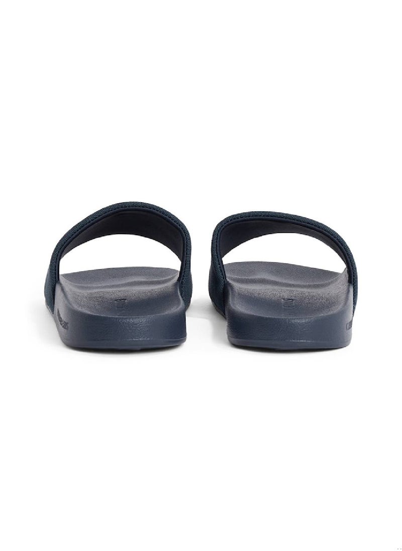 Calvin Klein Jeans Men's Monogram Slides - Cotton, Navy Blue  - Image 3