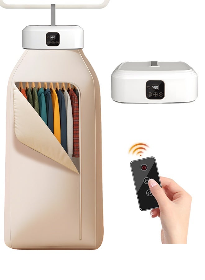 nafas Portable Clothes Dryer 600W Mini Foldable Dryer Machine，Electric Clothes Dryer with Remote Control and Dryer Bag for Apartment Travel and RV Suitable for Underwear Baby Clothes Light Clothes - Image 1