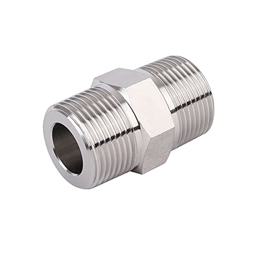 Yoebor Metalwork Stainless Steel 304 Forged Pipe Fitting Heavy Duty Hex Nipple 34 NPT Male x 34 NPT Male 2000psi 1 Pc - Image 1