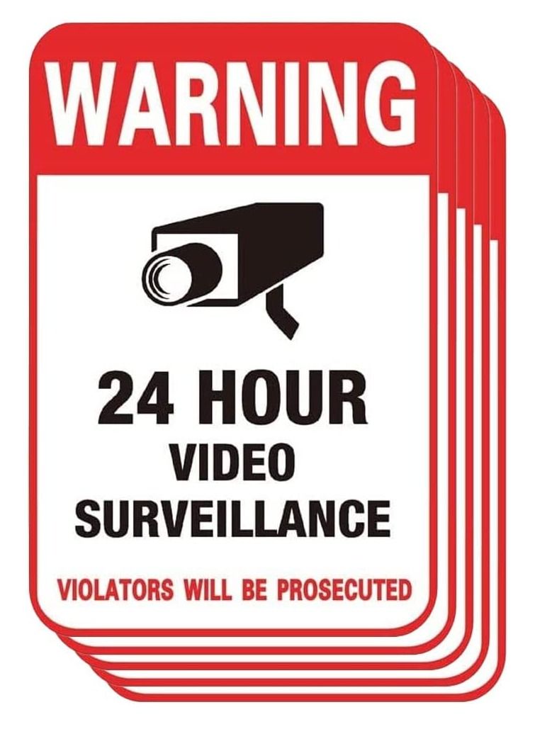 روبيك Rubik Cctv Camera Sticker Warning Signs