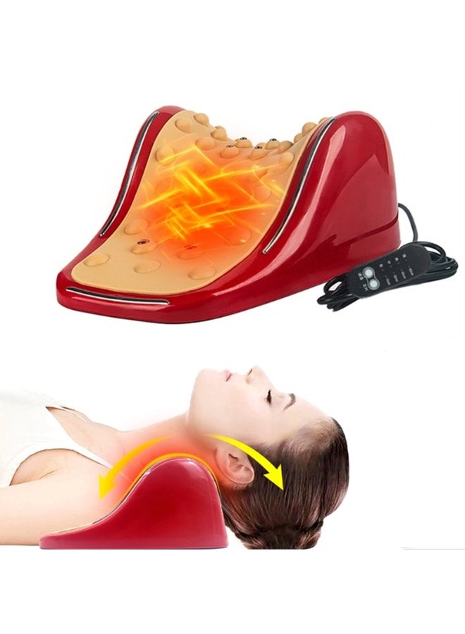 Heated Neck and Shoulder Massage Pillow – Smart Acupressure & Magnetic Therapy Massager – Portable Deep Tissue Cervical Support with Adjustable Heat and Remote Control for Neck, Back & Leg Pain Relief - Image 1