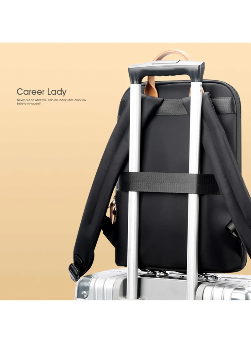 Bopai  BOPAI Elegant Professional water resistant Laptop Backpack - Stylish Business Travel Bag for Women with Multi Compartments and Premium Features - BO-LB821-Black for Women | Best Price UAE