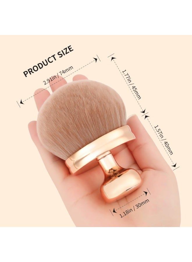 دوكولر فرشاة جسم عريضة ٣ إنش - مقبض وردي ذهبي للتانر وأساس الجسم - Image 4