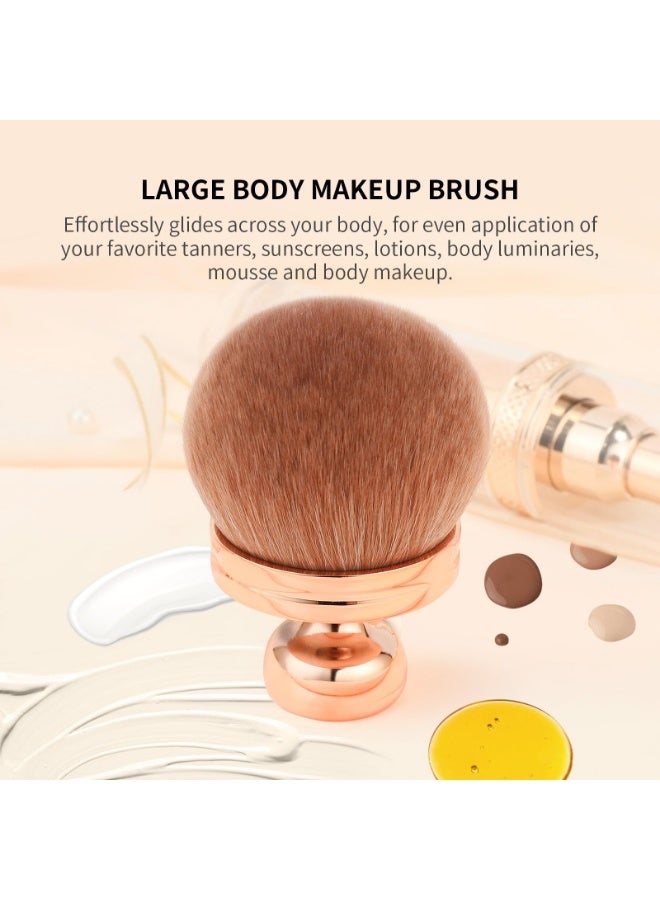 دوكولر فرشاة جسم عريضة ٣ إنش - مقبض وردي ذهبي للتانر وأساس الجسم - Image 5