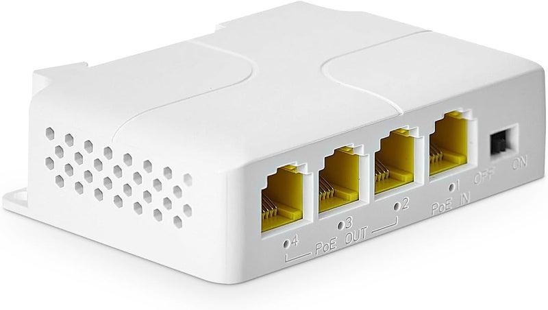موسع يو لينكا 4 منافذ جيجابت PoE مع 1 مدخل PoE و3 مخارج PoE، مكرر PoE IEEE 802.3 af/at بقدرة 30 واط مع سرعة 10/100/1000 ميجابت في الثانية، مفتاح PoE ترحيل قابل للتركيب على الحائط وسكة DIN - Image 1