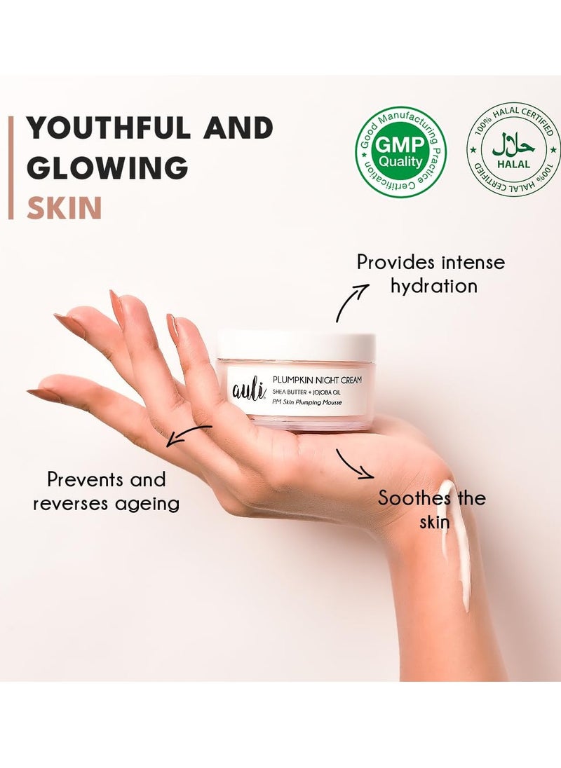 AULI LIFESTYLE - Auli Plumpkin Night Cream for All Skin Types 50GM - Image 1
