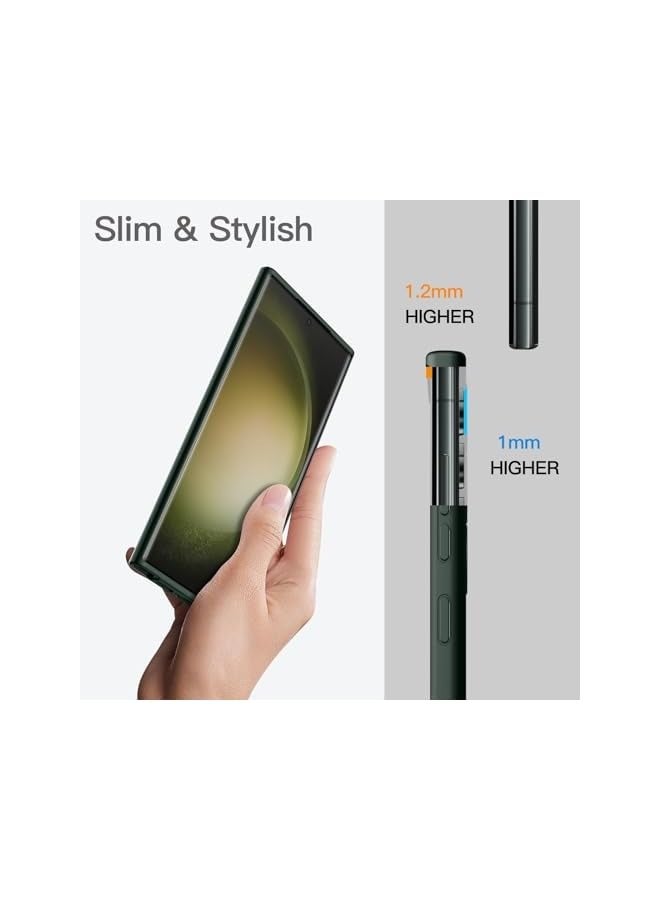 JETech Slim Fit Case for Galaxy S23 Ultra 5G 6.8-Inch, Soft TPU Thin Protective Phone Cover with Matte Finish, Shockproof (Midnight Green) - Image 2