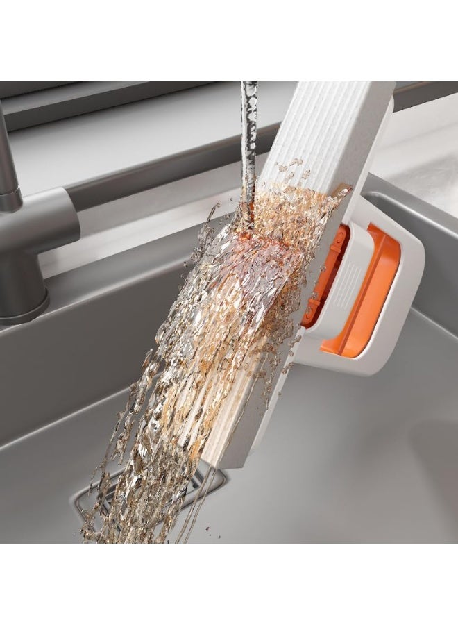 HOMESTAR Mini Foldable Desktop Squeegee Mop With Replaceable Pads , Portable Cleaning Sponge Mop, Wet Dry Use, One - Hand Squeeze Handle, Handheld Spray Cleaning Mop For Desk, Kitchen Oil, Bathroom Mirror andTile, No Hand Wash & Strong Absorption - Image 2