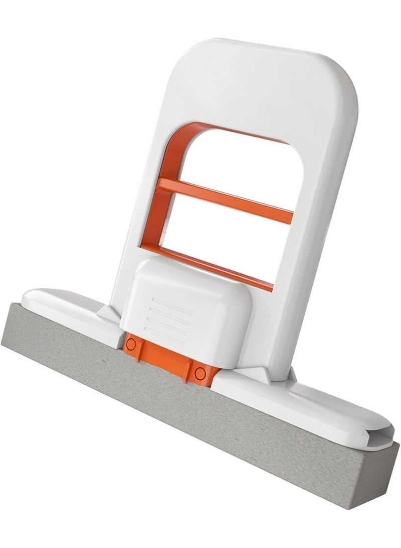 HOMESTAR Mini Foldable Desktop Squeegee Mop With Replaceable Pads , Portable Cleaning Sponge Mop, Wet Dry Use, One - Hand Squeeze Handle, Handheld Spray Cleaning Mop For Desk, Kitchen Oil, Bathroom Mirror andTile, No Hand Wash & Strong Absorption - Image 1