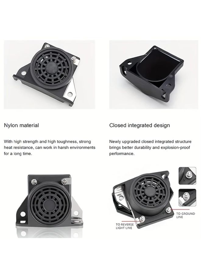 Black Heavy Duty 110dB Reverse Backup Alarm DC 12V 24V for Cars Trucks Vehicles - Image 4
