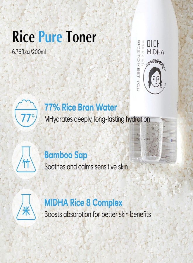 MIDHA Rice Pure Toner, 6.76fl.oz/200ml, Hydrating, Soothing, Fast-Absorbing Daily Toner - Lightweight, Vegan, Alcohol-Free, Clean Beauty Skincare for Sensitive & Dry Skin - Image 2