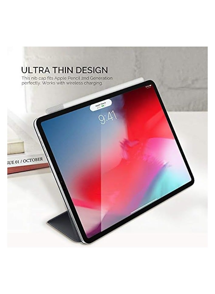 PROMASS 3 Packs Nib Cap Full Cover Silicone Tips Protector Compatible with Apple Pencil 2nd Generation (2018) (White) - Image 5