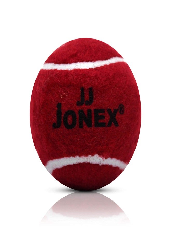 Jonex JJ Jonex Tennis Cricket Ball | Cricket Tennis Balls Green | Tennis Ball Set (Red- Pack of 6) - Image 3