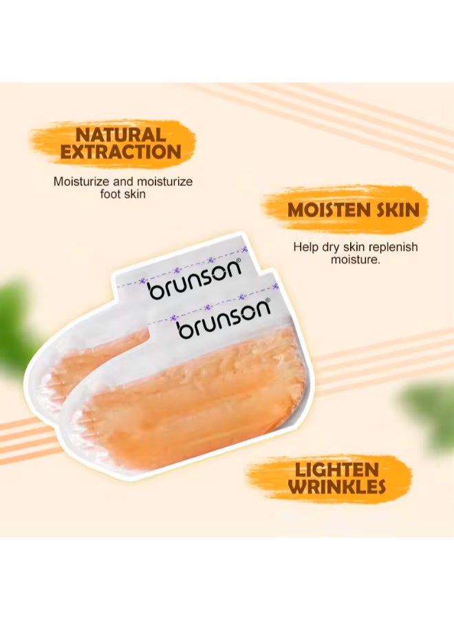 brunson 2 Pieces Nourishing Paraffin Wax Soocks - Disposable Feet Paraffin Gloves Spa Treatment - Deep Hydration And Softness - Moisturizing Pedicure Socks Wax - Image 4