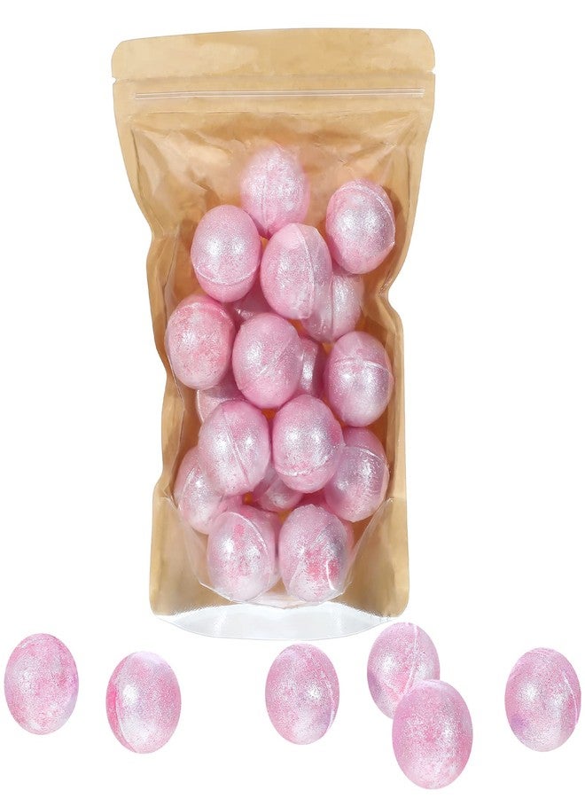 Demissle 20 Pcs 0.53 oz Bath Bombs Bath Fizzies Mini Bath Balls for Women Relaxing Refreshing Bath Bombs Gift Set with Glitter for Bubble Spa(Pink) - Image 1