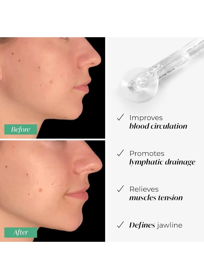 بلانتيفيك أدوات  للوجه - أداة تدليك - نحت خط الفك - أداة نحت الوجه للعناية بالبشرة - من اليشم - Image 2
