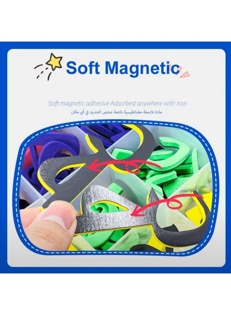 unikbebe 378 PCS Magnetic Arabic Letters Set with Whiteboard & Flash Cards, Montessori Arabic Learning Toys, STEM Spelling Board, Magnetic Tiles for Preschool Kids, Early Development Educational Toy - Image 2