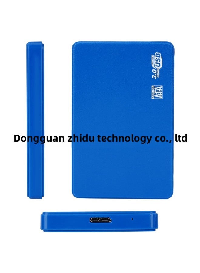 2.5-inch Mobile Hard Drive Box Usb 3.0 Sata Serial Port Screw-free Laptop Hard Drive Box Plastic-Color:Blue-USB 3.0 - Image 1