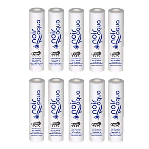 Noir Aqua 10pcs PP Spun Filter/Cartridge for All Types of RO Water purifiers (10 Inch, 5 Micron) | RO Water Purifier Cartridge,RO Spun Filter Cartridge Sponge Replacement Water Filter Candle - Image 1