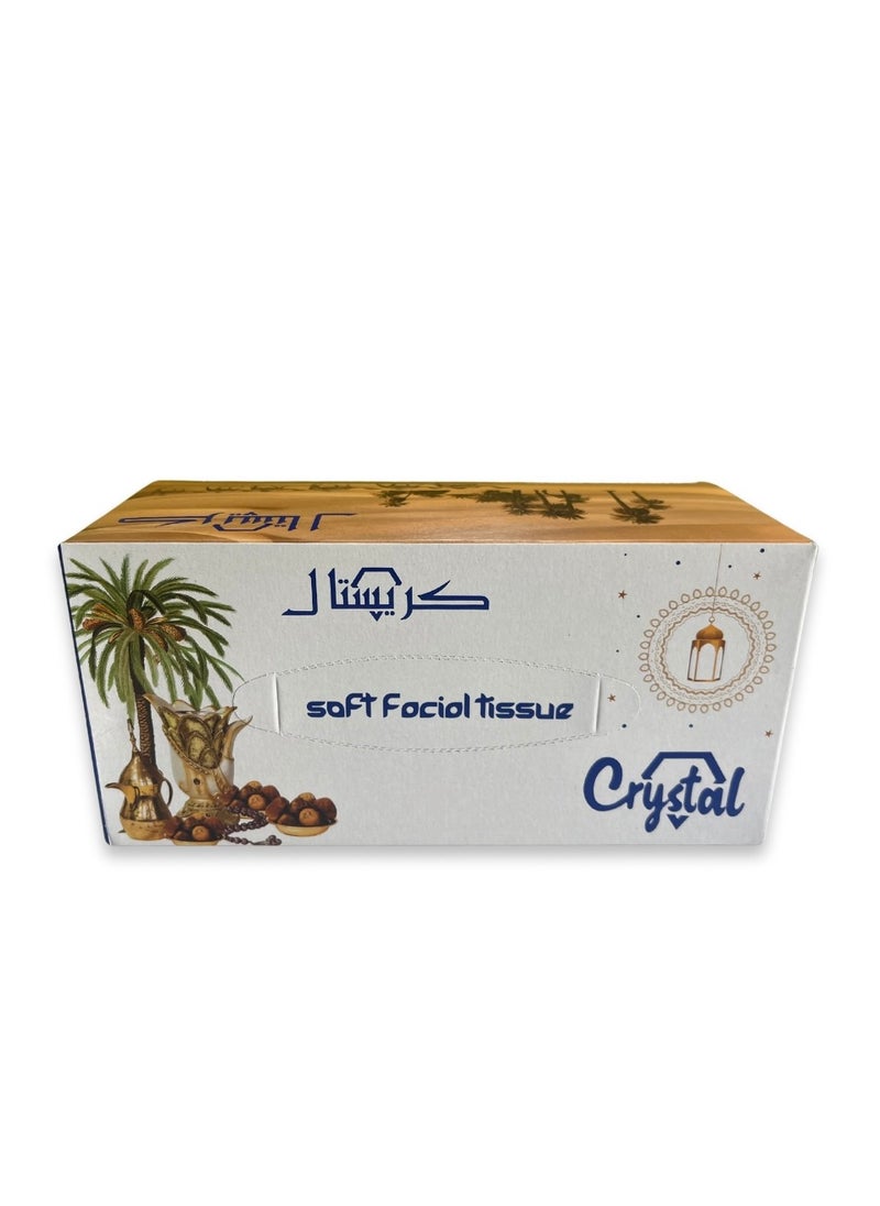 CRYSTAL 2-Ply Facial Tissue - 250 Sheets, 14gsm, 19x21cm  - Image 1
