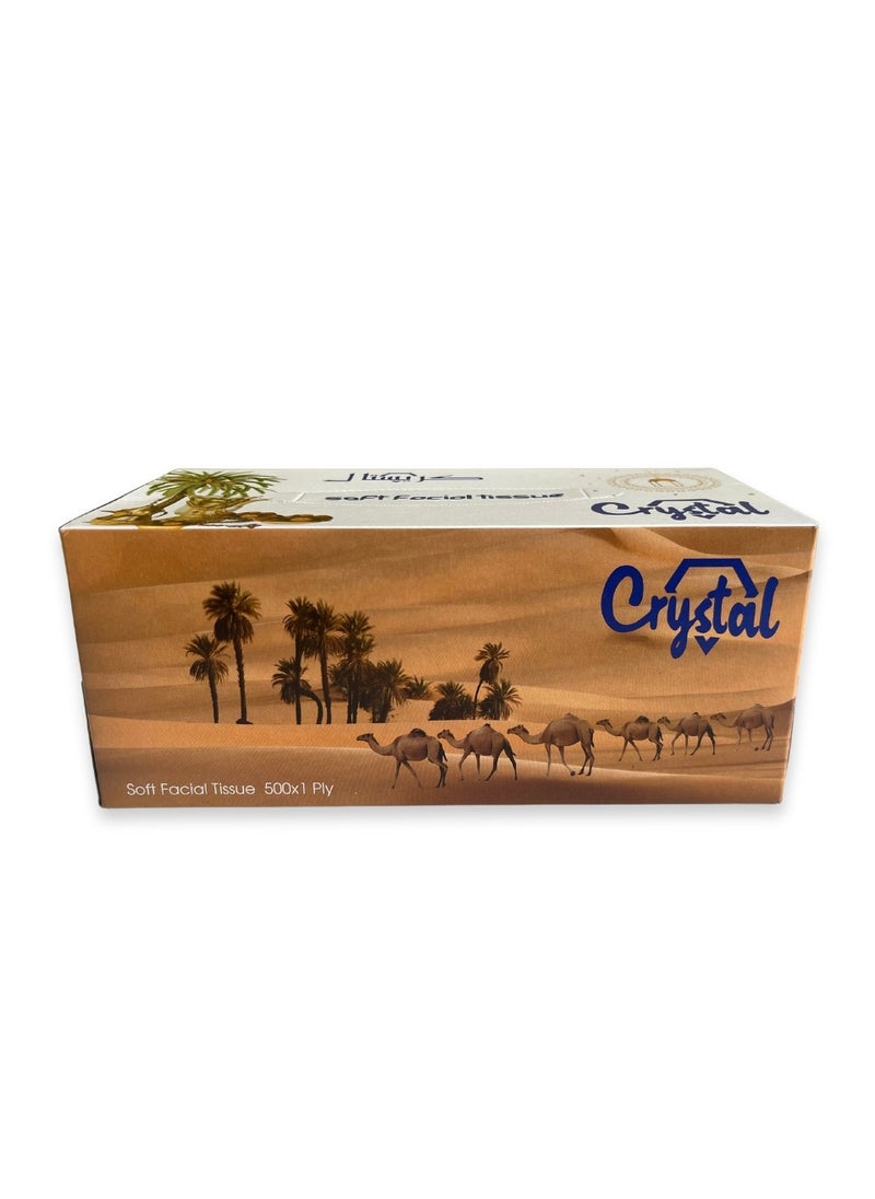 CRYSTAL 2-Ply Facial Tissue - 250 Sheets, 14gsm, 19x21cm  - Image 2