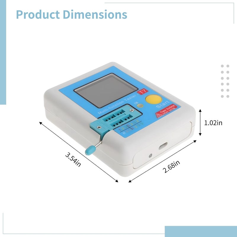 Digital LCD Transistor Tester, Multi-Function Component Analyzer for Diodes, Capacitors, Resistors, Inductors, Portable Design - Image 4