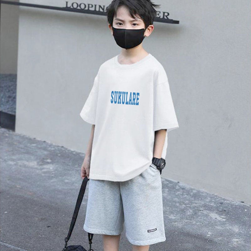 Cotton Boys' Short-Sleeved T-Shirt New Summer Children'S Boys Middle And Big Children'S Summer Fashionable Cartoon Top - Image 5