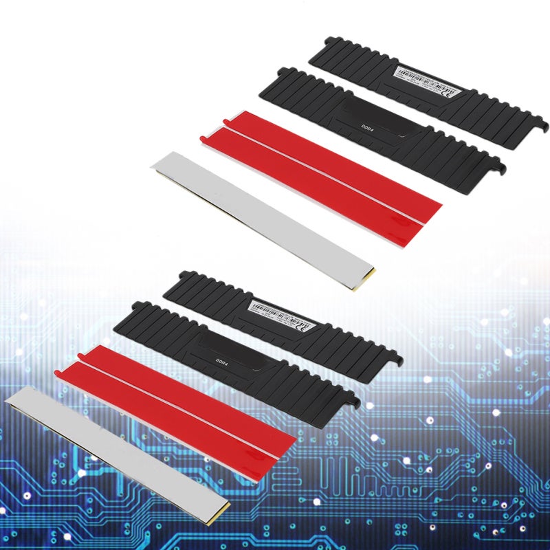 Desktop Memory Cooling Fin: High-Quality Pure Aluminum Heat Sink - Electrostatic & Drop Protection, DDR/DDR2/DDR3/DDR4 Compatible for Desktop and Server Memory Banks - Image 4